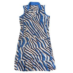 TAIL Golf Tennis Dress Womens XS Animal Print Sleeveless Pleated Activewear